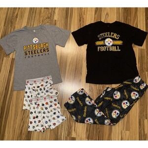 Pittsburgh Steelers Boys Sz S Small 8 Lot Graphic Tee PJ Pants T-shirts Lot